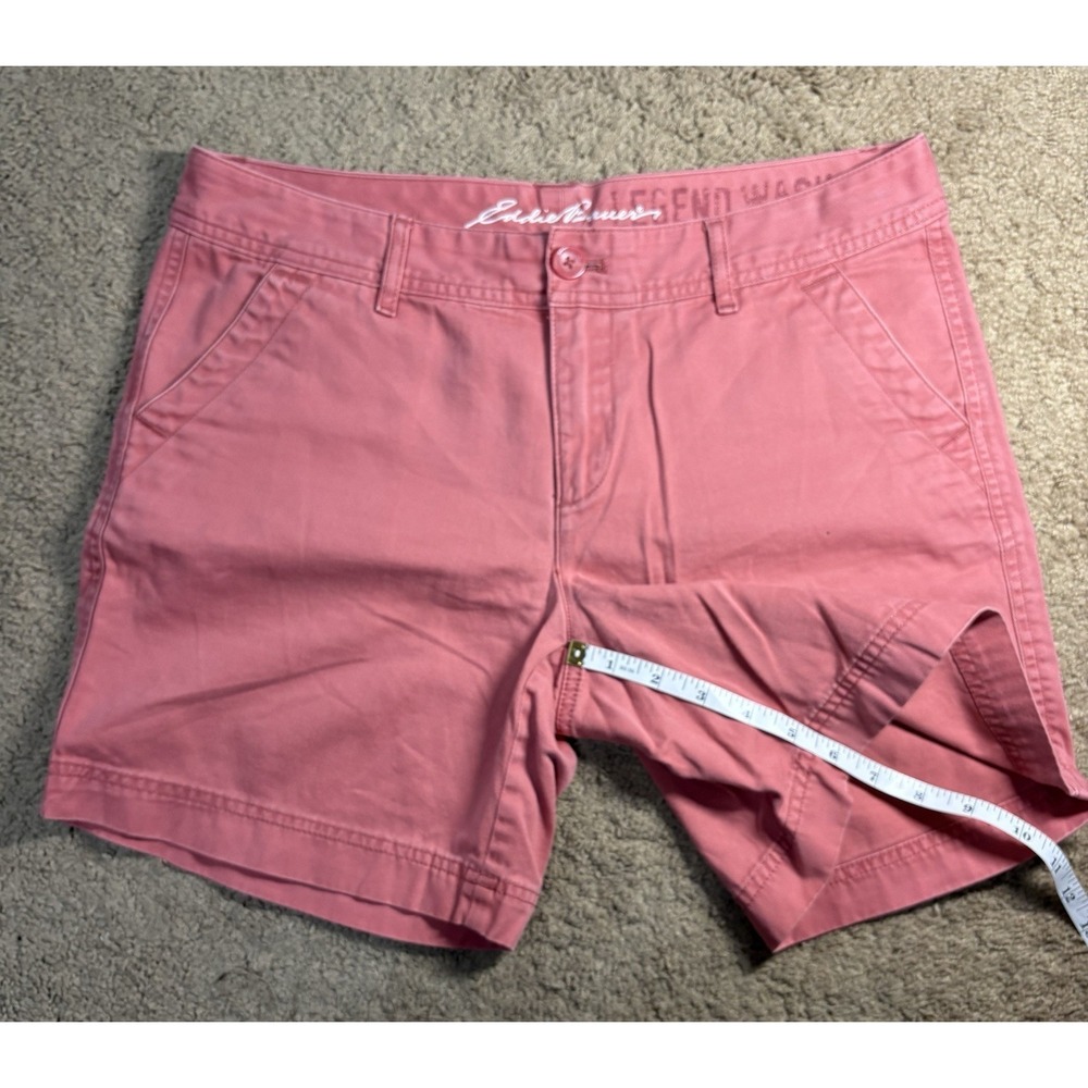 Eddie Bauer Legend Wash Mercer Shorts Women 4 Salmon Slash Pockets Outdoor - Picture 9 of 10